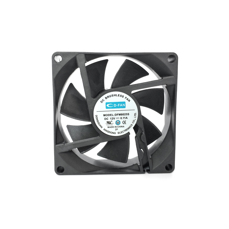 Ventilador de enfriamiento axial DC de alta velocidad de 12 V 8025